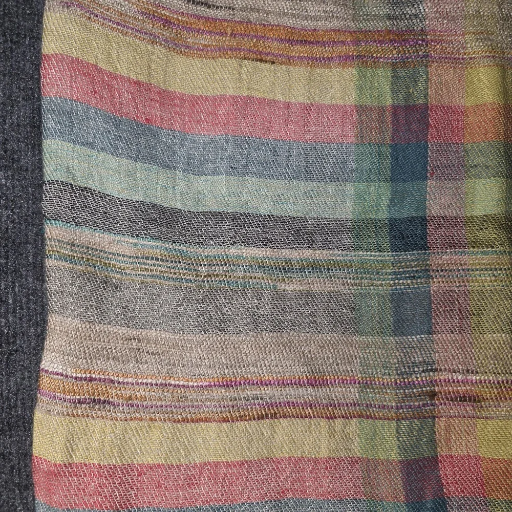 Crate and Barrel Calera Throw Pillow Cover Linen Silk Cotton 22x15 in Multicolor